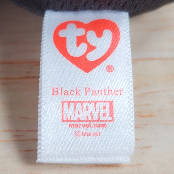 Original TY Beanie Babies Black Panther 5" UltraSoft Stuffed Disney Marvel Plush - Picture 6 of 8